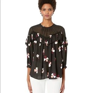 Kate Spade Black Floral Top